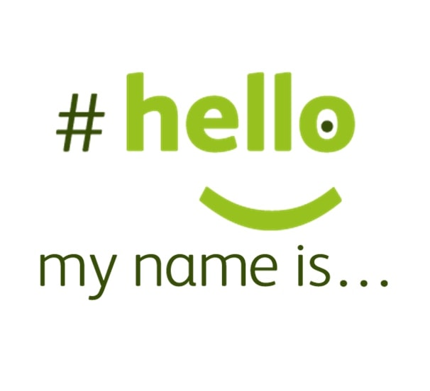 #hellomynameis campaign logo